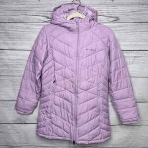 Columbia Kids Girls Puffer Jacket Hooded‎ Omni Heat Pink Size XL FLAW
